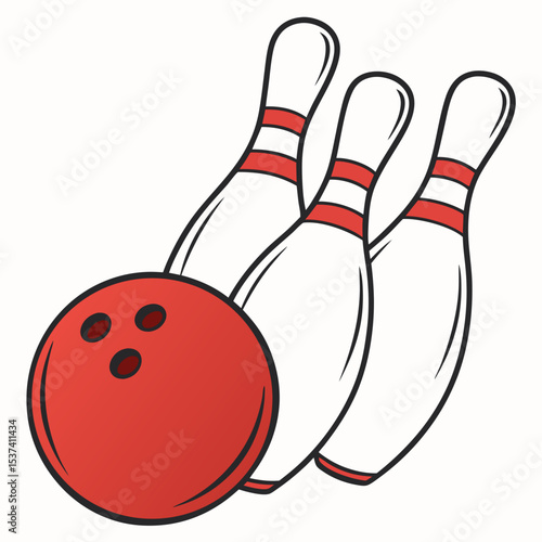 bowling ball and pin