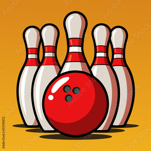bowling ball and pin