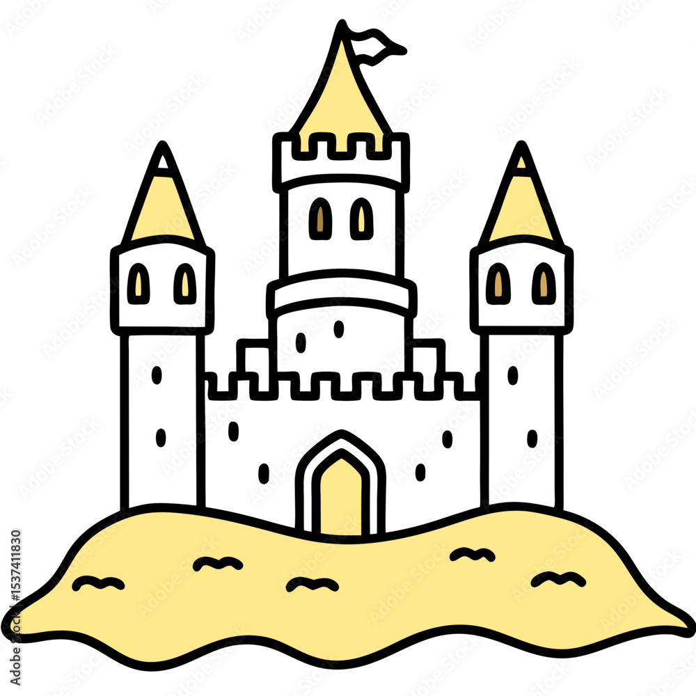 Obraz premium castle vector illustration