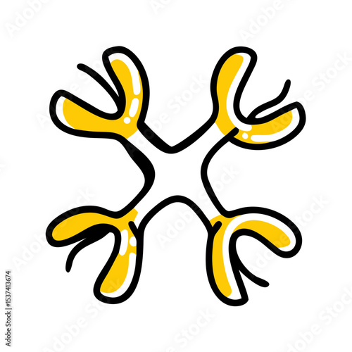 Hand Draw antibodies on transparent background for web and graphic design