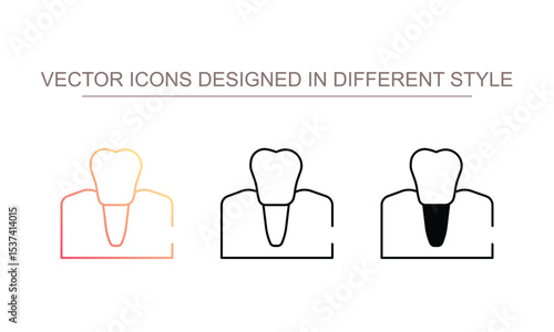 Incisor Tooth icon design with white background stock illustration