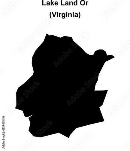 Lake Land Or (Virginia) blank outline map