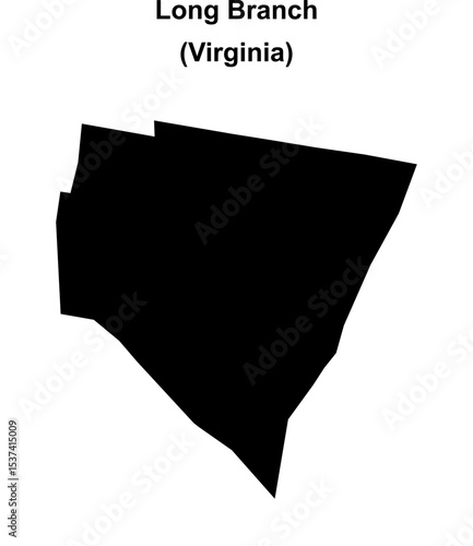 Long Branch (Virginia) blank outline map