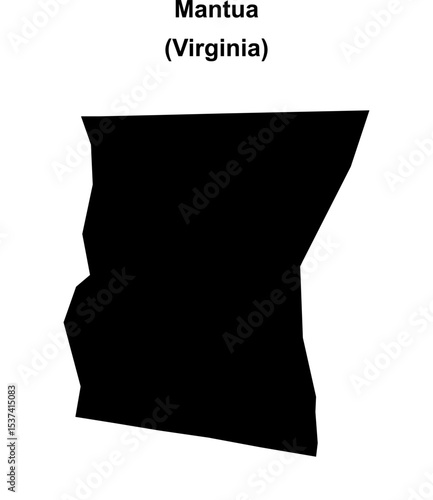Mantua (Virginia) blank outline map