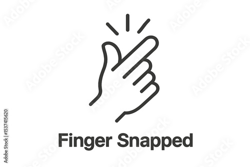 The finger snapping icon vector is a gesture icon vector symbol illustration that serves as a modern simple vector icon for your design, which also includes a click icon vector