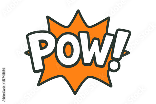 Modern pow comic style features editable text effects in illustrator, a vector design template