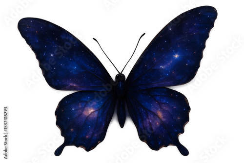 Cosmic butterfly wings nebula galaxy design