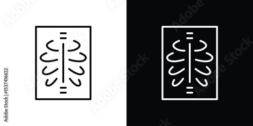 X ray icon set in line.