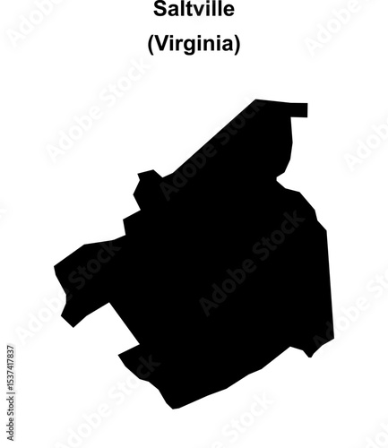 Saltville (Virginia) blank outline map