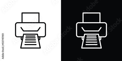 Print icon set in line.