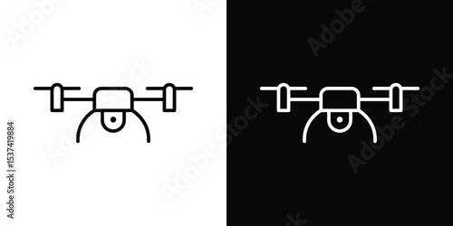Drone icon set in line.