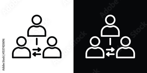 Mediator icon set in line.