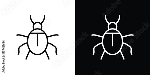 Bug icon set in line.