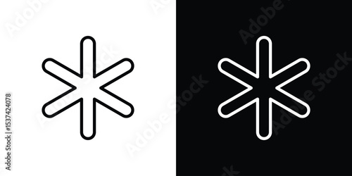 Asterisk icon set in line.