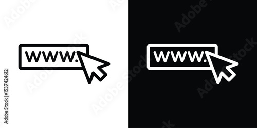Url icon set in line.