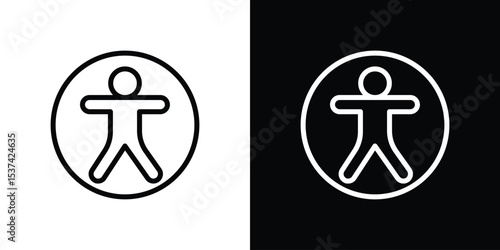 Universal access icon set in line.