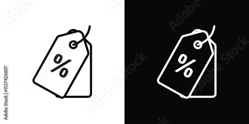 Tags icon set in line.