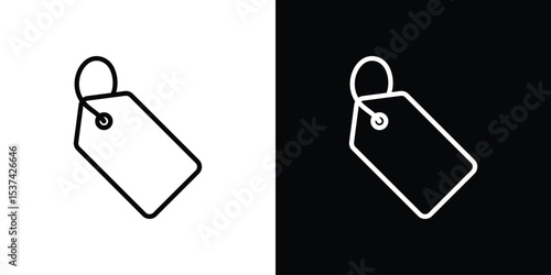 Tag icon set in line.