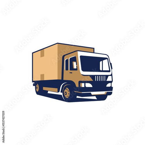mover truck abstract logo modern style