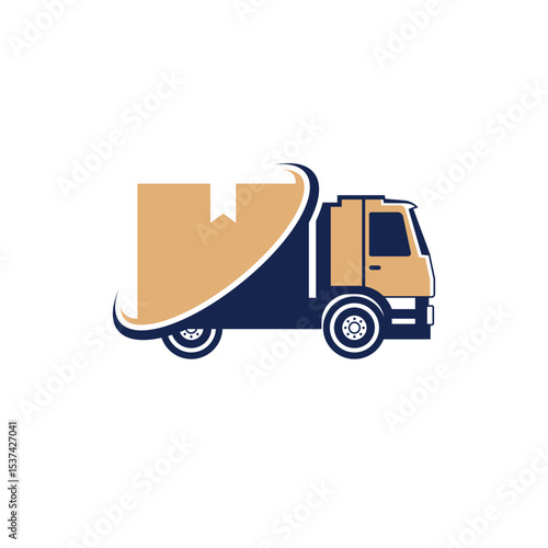 mover truck abstract logo modern style