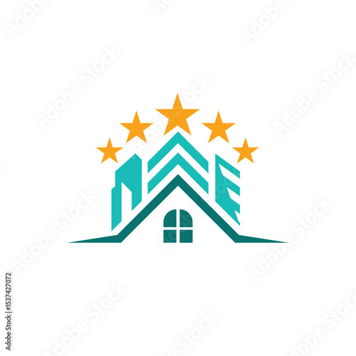 Bild auf Leinwand real estate abstract logo modern style