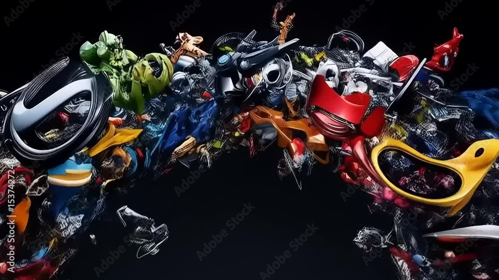 A vibrant vortex of miscellaneous objects creating a portal of visual interest