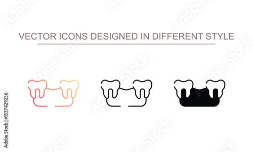 Dental Implant icon design with white background stock illustration