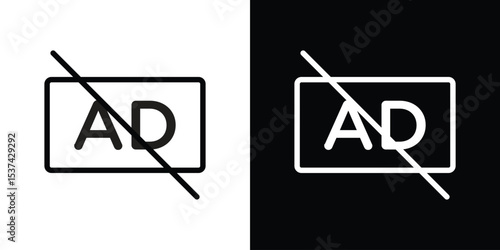No audio description icon set in line.