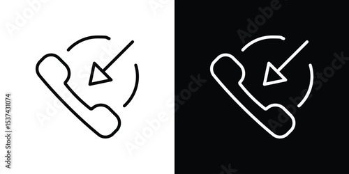 Incoming Call icon set in line.