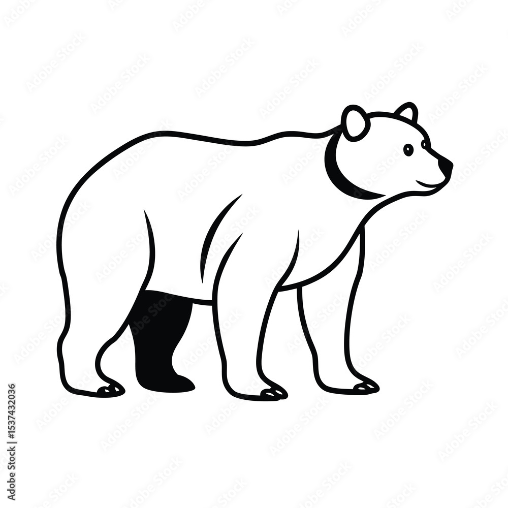 Fototapeta premium BEAR silhouette design for market and brands