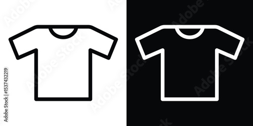 Shirt icon set in line.