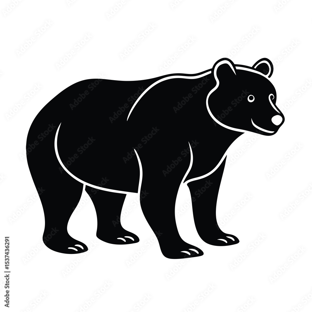 Obraz premium BEAR silhouette design market and brands