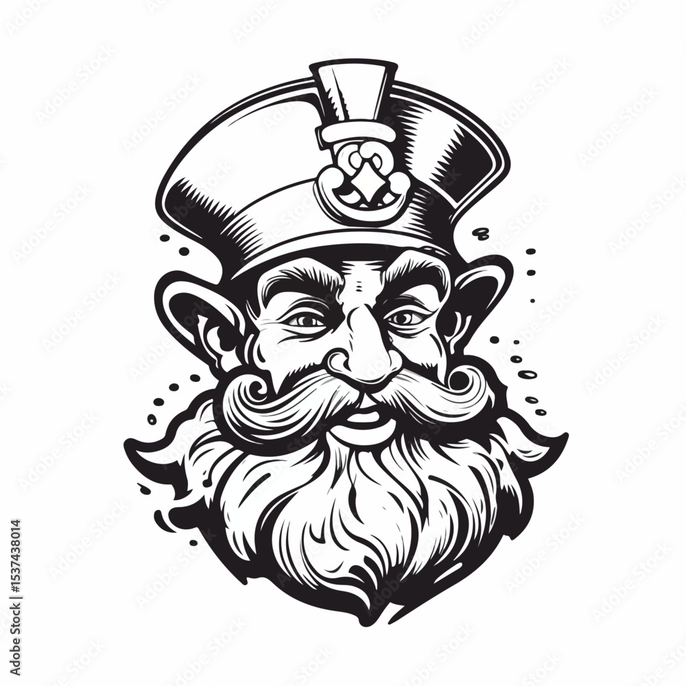 Saint Patrick's Day Cartoons Black and White Vector Illustration for Festive Celebrations Saint Patrick's Day Cartoons Black and White Vector Illustration for Festive Celebrations