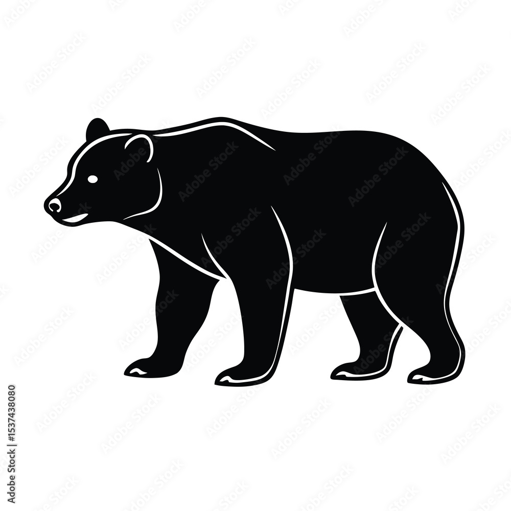 Fototapeta premium BEAR silhouette design market and brands