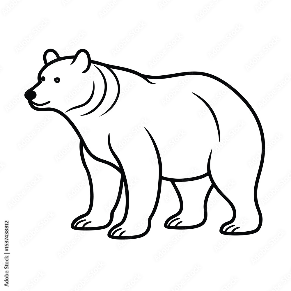 Fototapeta premium BEAR silhouette design market and brands