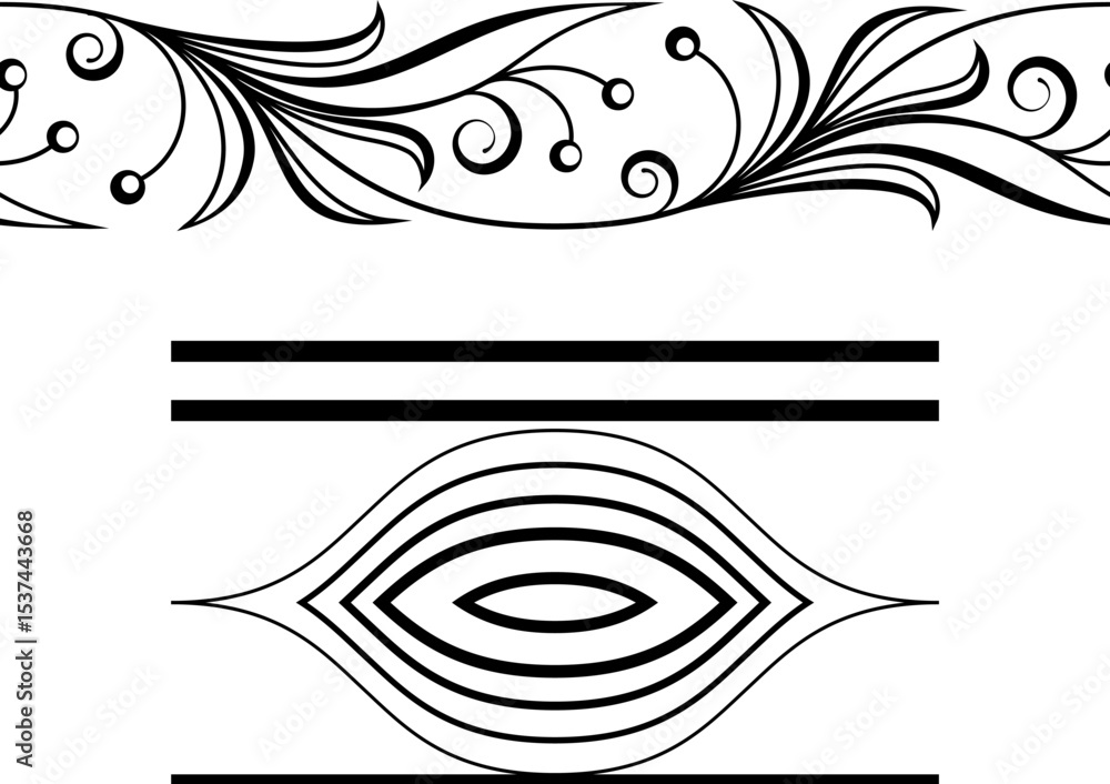 Fototapeta premium vector frames black on a white background