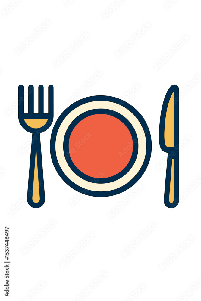 The plate icon set includes a dish, fork, and knife icon vector illustration The plate icon set includes a dish, fork, and knife icon vector illustration