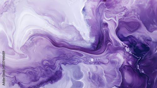 Fluid Purple Abstract Art isolated on transparent background