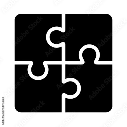 very simple flat and single minimalist Puzzle Silhouettes