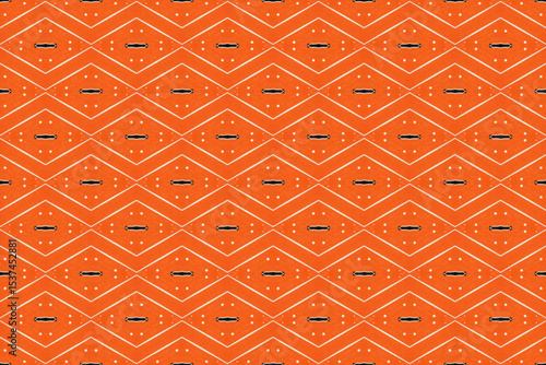 Seamless Fashion Shape Texture Digital Graphic Symmetric Geometric Fabric Wallpaper Visual Template Perspective Endless Interior Background Cloth Decoration Textile Art Tile Design Luxury Pattern.