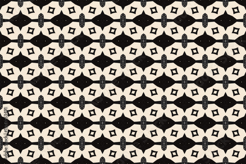Seamless Fashion Shape Texture Digital Graphic Symmetric Geometric Fabric Wallpaper Visual Template Perspective Endless Interior Background Cloth Decoration Textile Art Tile Design Luxury Pattern.