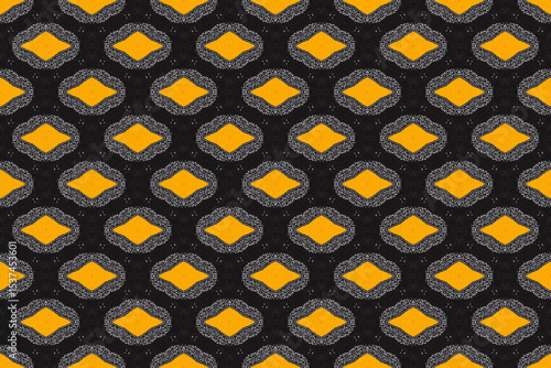 Seamless Fashion Shape Texture Digital Graphic Symmetric Geometric Fabric Wallpaper Visual Template Perspective Endless Interior Background Cloth Decoration Textile Art Tile Design Luxury Pattern.