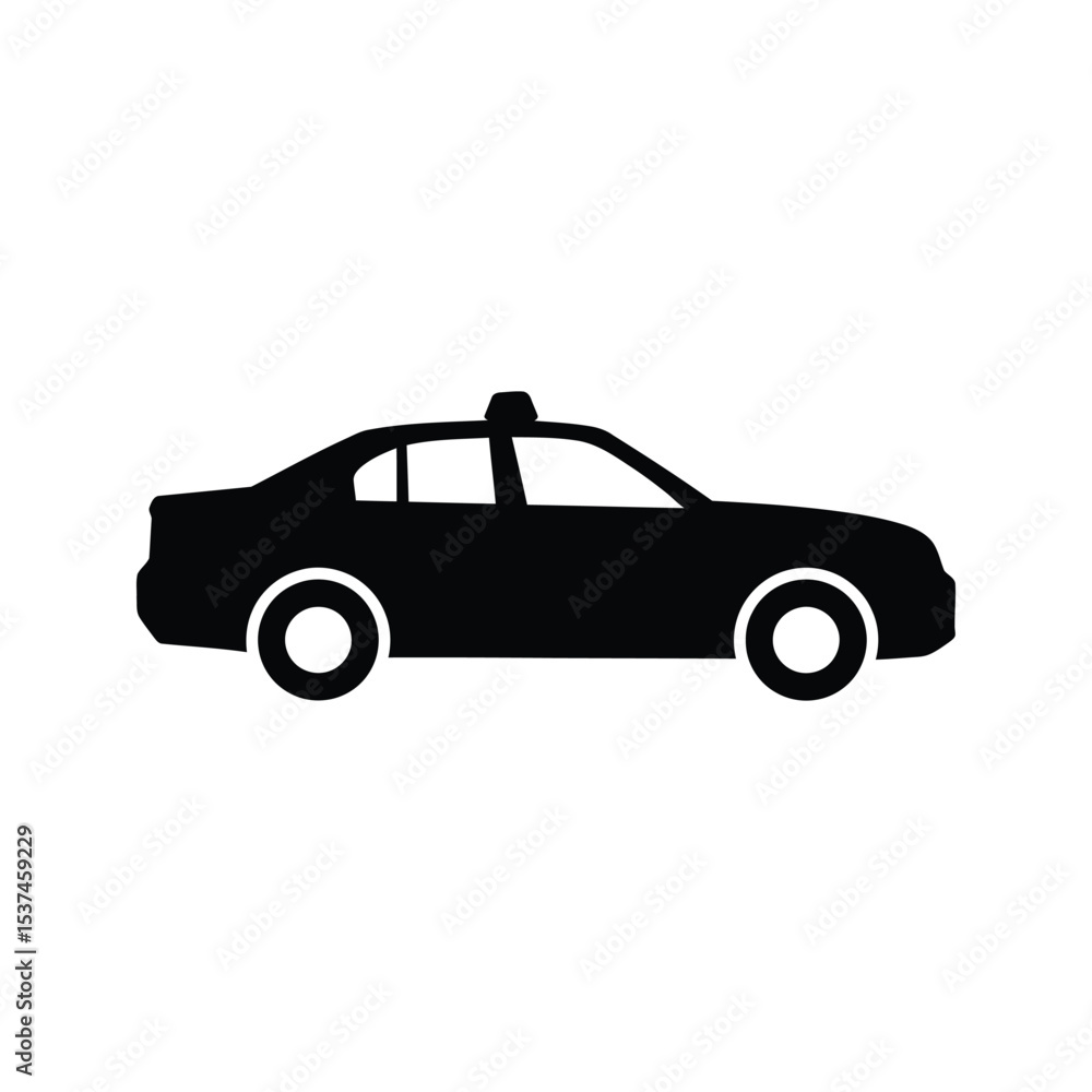 Black Silhouette Police Car Icon Law Enforcement Vehicle Emergency Response Security Symbol Police Sedan Vector Illustration Black Silhouette Police Car Icon Law Enforcement Vehicle Emergency Response Security Symbol Police Sedan Vector Illustration