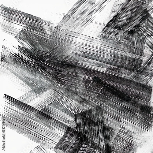black graphic strokes on white background. Graphics, background, creativity.