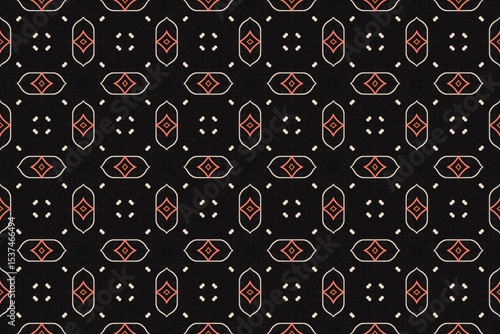 Seamless Fashion Shape Texture Digital Graphic Symmetric Geometric Fabric Wallpaper Visual Template Perspective Endless Interior Background Cloth Decoration Textile Art Tile Design Luxury Pattern.