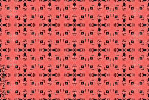 Seamless Fashion Shape Texture Digital Graphic Symmetric Geometric Fabric Wallpaper Visual Template Perspective Endless Interior Background Cloth Decoration Textile Art Tile Design Luxury Pattern.