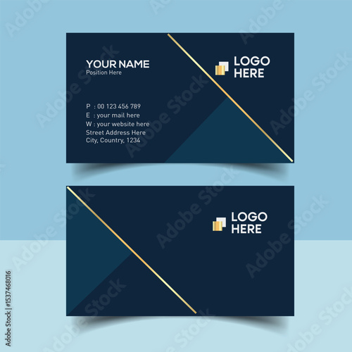 Modern Professional Business Card Template. Luxury Business Card Template for Executives