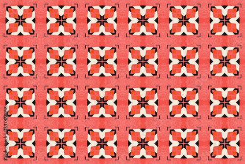 Seamless Fashion Shape Texture Digital Graphic Symmetric Geometric Fabric Wallpaper Visual Template Perspective Endless Interior Background Cloth Decoration Textile Art Tile Design Luxury Pattern.