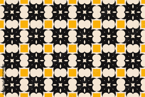 Seamless Fashion Shape Texture Digital Graphic Symmetric Geometric Fabric Wallpaper Visual Template Perspective Endless Interior Background Cloth Decoration Textile Art Tile Design Luxury Pattern.