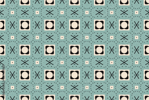 Seamless Fashion Shape Texture Digital Graphic Symmetric Geometric Fabric Wallpaper Visual Template Perspective Endless Interior Background Cloth Decoration Textile Art Tile Design Luxury Pattern.
